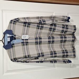 Vintage Bugle Boy long sleeve quarter button pullover polo - M